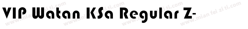 VIP Watan KSa Regular Z字体转换